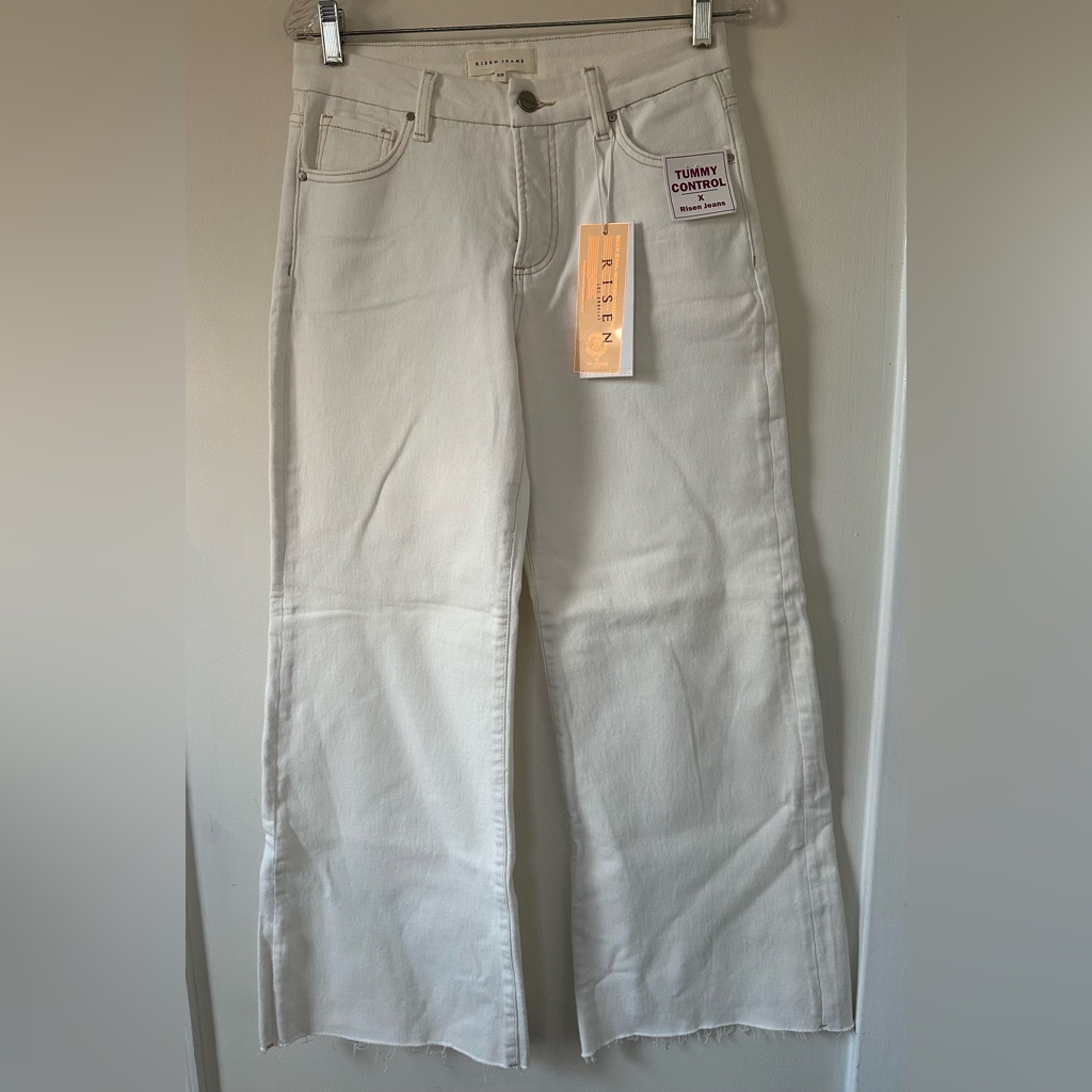 Nwt Risen Mid Rise Wide Leg Tummy Control Jeans Size 9
